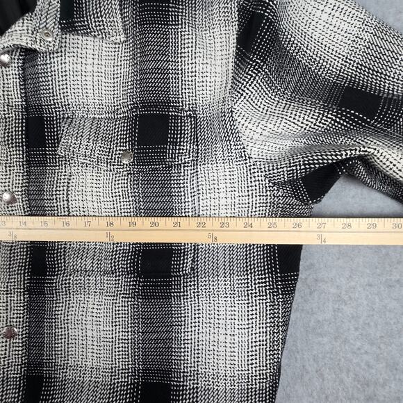 The North Face Jacket Mens Size XXL Black Plaid Heavyweight Shacket Snap Buttons - Picture 16 of 16